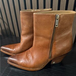 Sam Edelman Tan Leather Ankle Booties